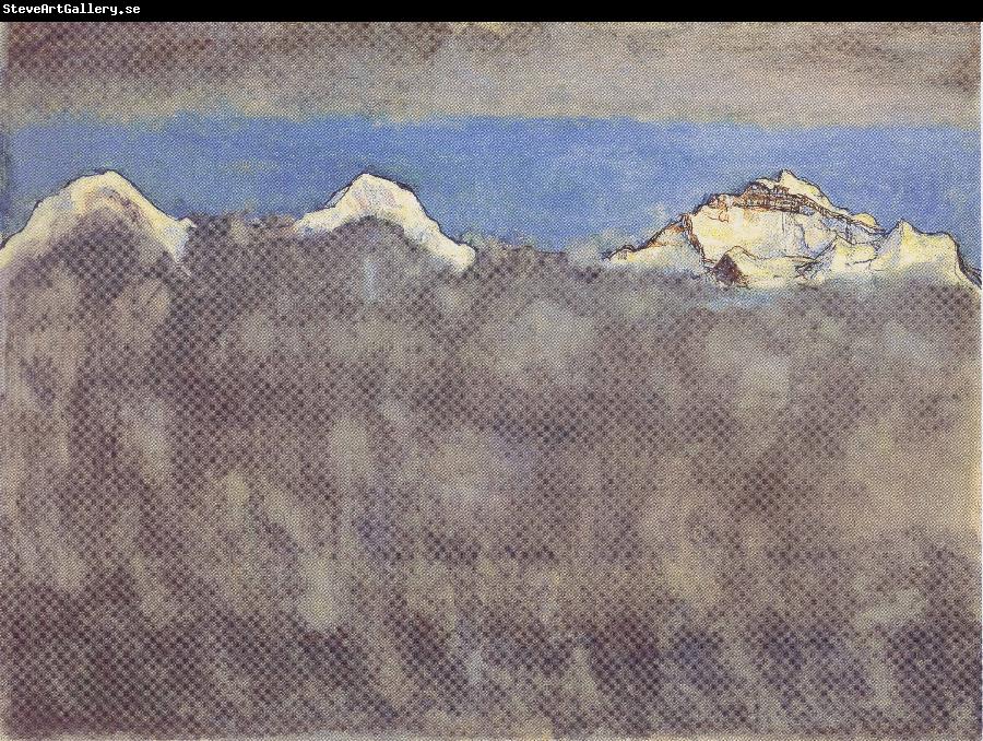 Ferdinand Hodler Eiger Monch und Jungfrau uber dem Nebelmeer